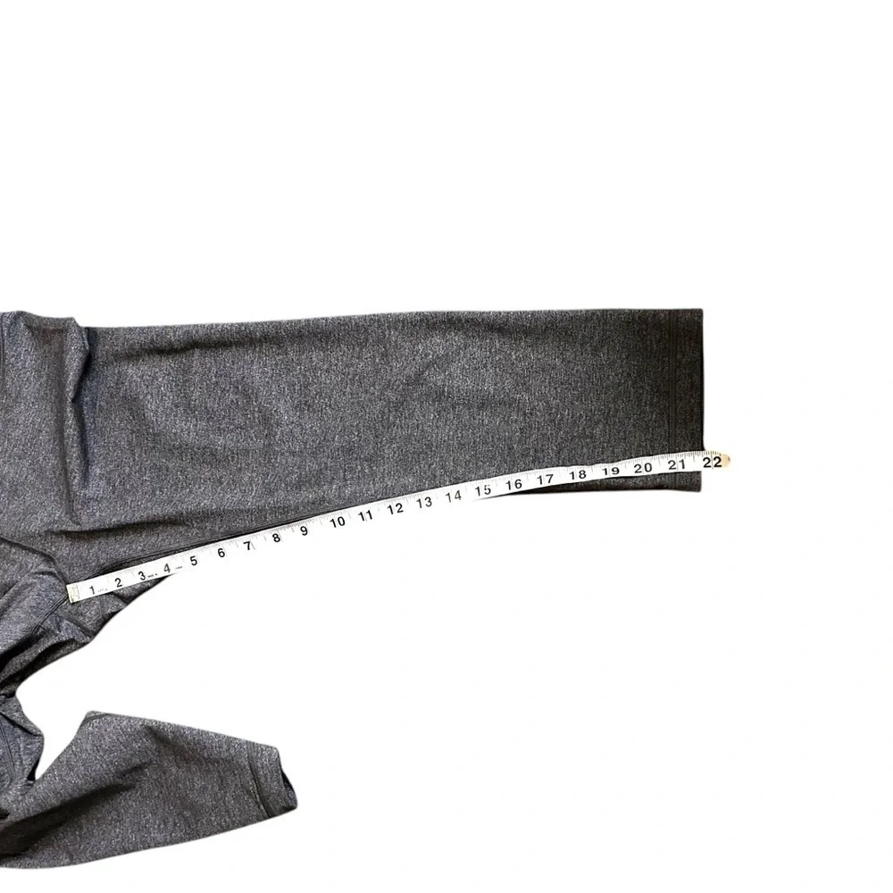 Lululemon Wunder Under Crop (Hi-Rise) *Luxtreme 21" Heathered Black- Size 10 - Picture 13 of 13